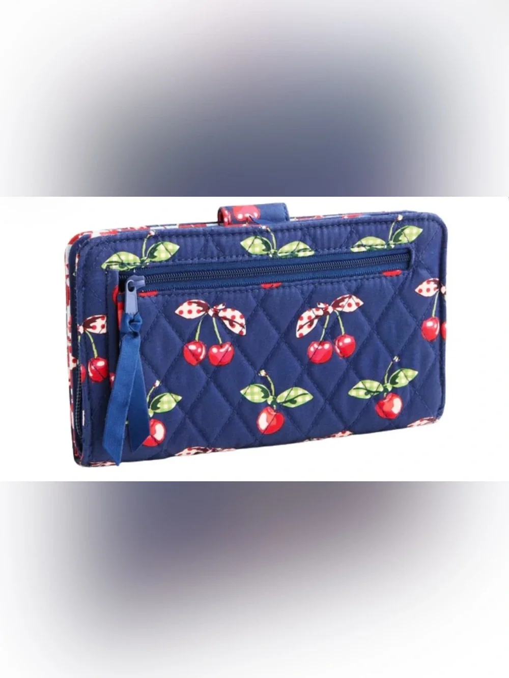 Vera Bradley Turnlock Wallet - Cherry Picking In Premium Cotton NWT